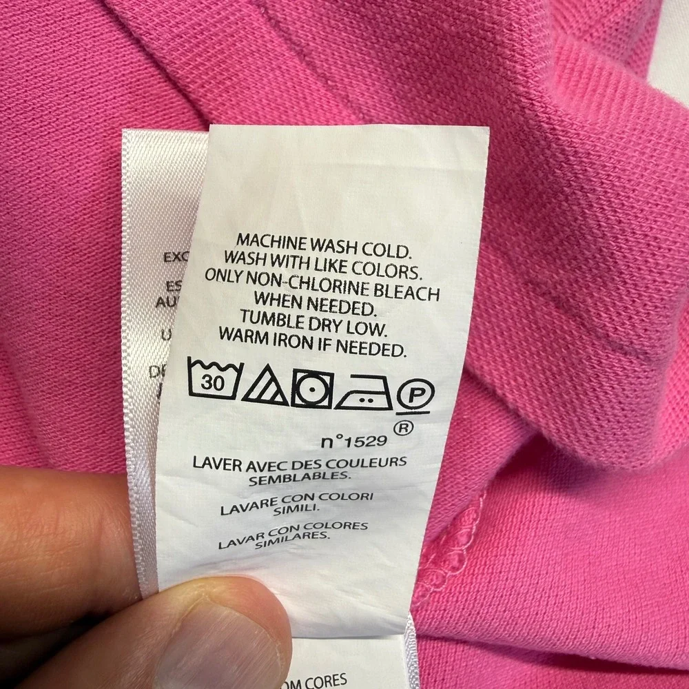 Polo Ralph Lauren Girls Pink Pique Polo Dress Size 6 Drop Waist Cotton